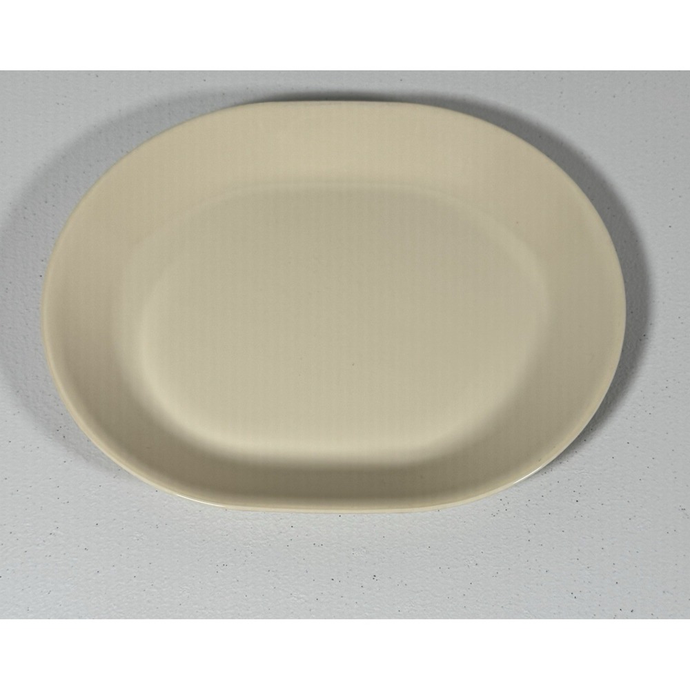 Vintage Corelle by Corning Sandstone‎ Beige Oval Serving Platter 12' x 10"
